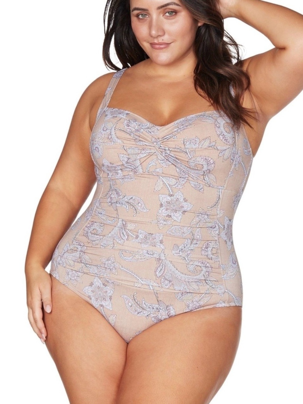 NEW Artesands Vivaldi’s Verse Botticelli One Piece Paisley Swimsuit MultiFit Cup